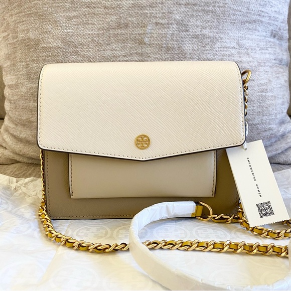 COPY - NWT Tory Burch Robinson Color Block Double Strap Convertible Shoulder Bag - Picture 1 of 9